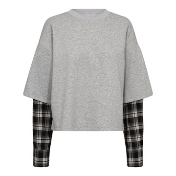 Haute L \' Amitié - Sweat Ls Shirt Mix - Grey Melange